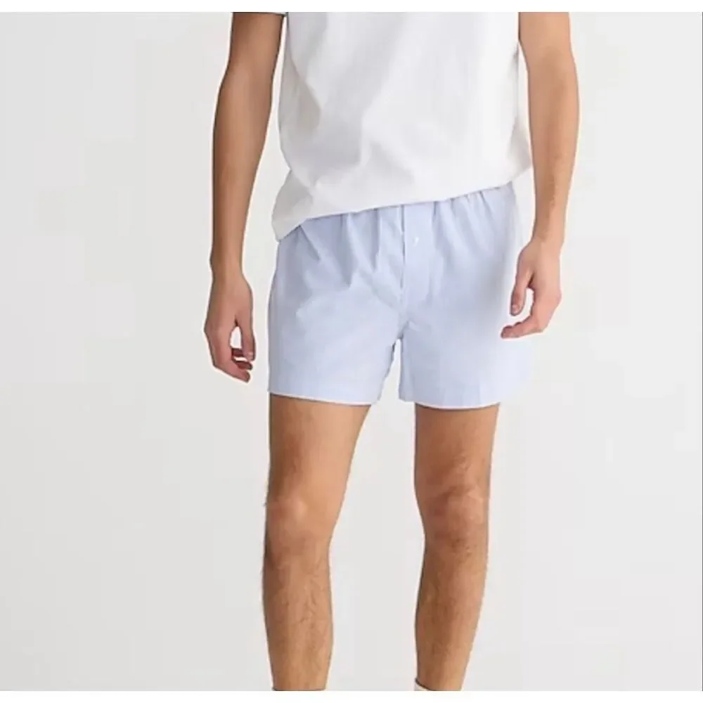 J. Crew Boxer short in garment-dyed Broken-in organic cotton oxford Stripe NWT s